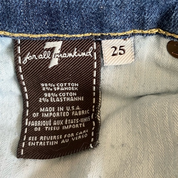 7 For All Mankind Skinny Jeans Sz 25 - Picture 6 of 7